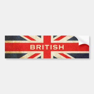 British Grunge Union Jack Bumpersticker
