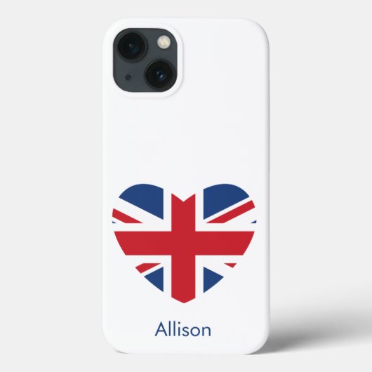 British Heart - Union Jack Flag - gepersonaliseerd Case-Mate iPhone Case (Achterkant)