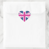 British Hearts - Blauw & Roze Union Jack Hart Sticker (Tas)