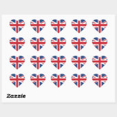 British Hearts - Union Jack Heart Stickers (Feuille)