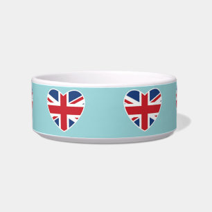 British Hearts - Union Jack Light Blue Voerbakje