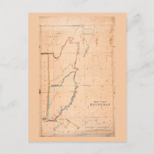 British Honduras Map (Belize) circa 1867 Briefkaart