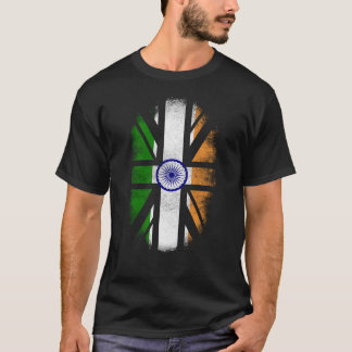 British Indian Flag - India and UK Pride T-Shirt
