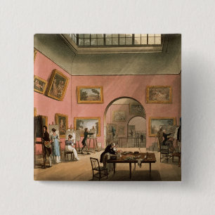 British Institution, Pall Mall Vierkante Button 5,1 Cm