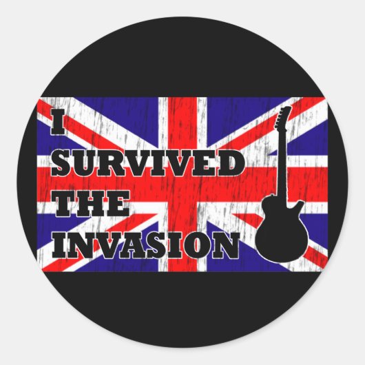 British Invasion Ronde Sticker (Voorkant)