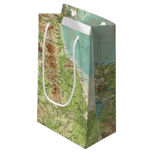 British Isles badyorografische kaart Klein Cadeauzakje (Voorkant Gekanteld)