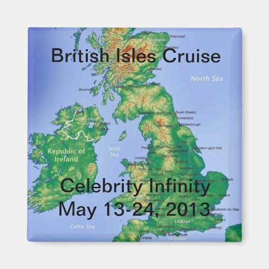 British Isles Cruise Magnet 2013 Magneet (Voorkant)