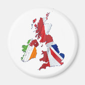 BRITISH ISLES MAP EN FLAGS MAGNEET (Voorkant)