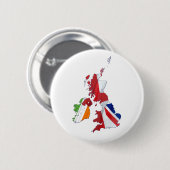 BRITISH ISLES MAP EN FLAGS RONDE BUTTON 5,7 CM (Voorkant /achterkant)