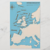British Isles Shipping Forecast in kleur Briefpapier (Voorkant)