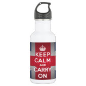 British Keep Calm Carry 32 oz. Waterfles (Voorkant)