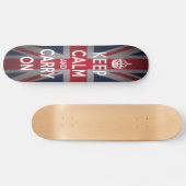 British Keep Calm Carry British Comp Skateboard (Horz)