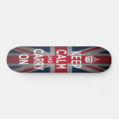 British Keep Calm Carry British Comp Skateboard (Horz)