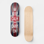 British Keep Calm Carry British Comp Skateboard (Recto)
