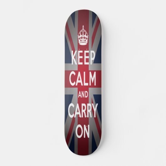 British Keep Calm Carry British Comp Skateboard (Recto)