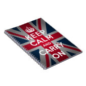 British Keep Calm Carry British Spiral Carnet (Côté Droit)