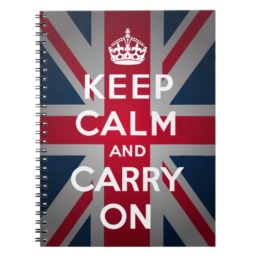 British Keep Calm Carry British Spiral Carnet (Devant)