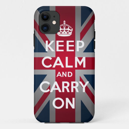 British Keep Calm Carry iPhone 5 Mate Tough™ Coque (Dos)