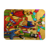 British Kerstdiner Cats Magnet Magneet (Horizontaal)