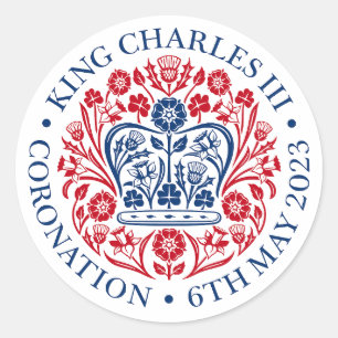 British King III Charles Memorabilia Kings Ronde Sticker