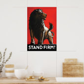 British Lion Patriotism Poster Stand Firm WWI (Keuken)
