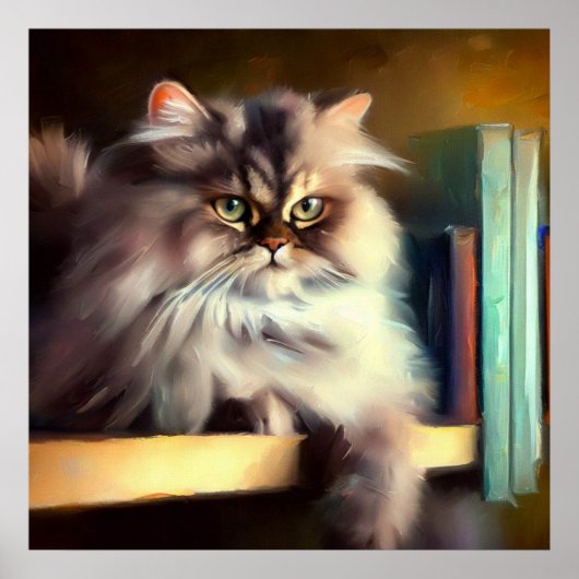 British Longhair Cat Poster (Voorkant)