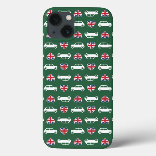 British Mini Cooper Hearts - Green Case-Mate iPhone Case (Achterkant)