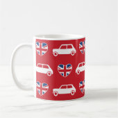 British Mini Cooper Hearts - Red Coffee Mok (Links)