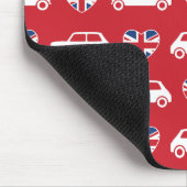 British Mini Cooper Hearts - Rode Muismat (Hoek)