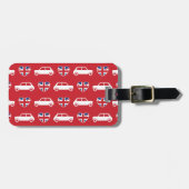 British Mini Cooper Hearts - Rood Bagagelabel (Voorkant horizontaal)