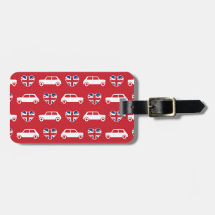 British Mini Cooper Hearts - Rood Bagagelabel