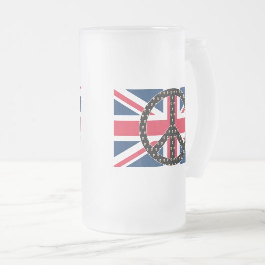 British Peace Skulls Matglas Bierpul (Voorkant rechts)