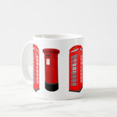 British Phone Booth & Post Box Mug (Devant gauche)