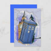 British Police Box Party Kaart (Voorkant / Achterkant)