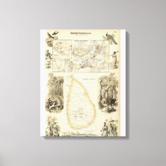 British Possessions in het Indiase Zee Canvas Afdruk (Voorkant)