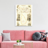 British Possessions in het Indiase Zee Canvas Afdruk (Insitu (Woonkamer))