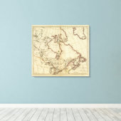 British Possessions in Noord-Amerika Canvas Afdruk (Insitu (Houten vloer))