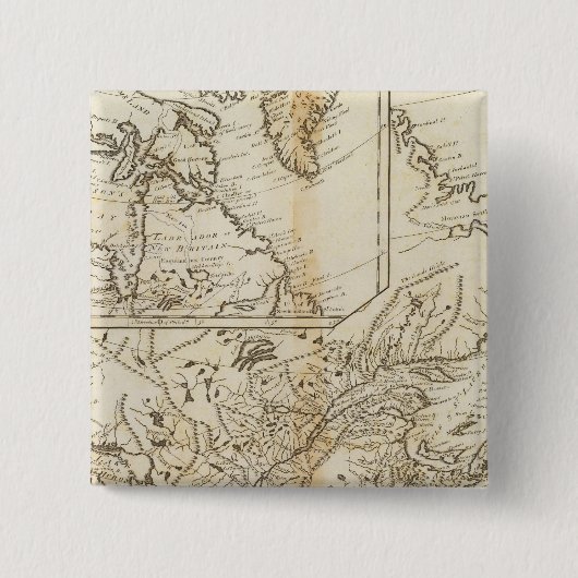 British Possessions in North America 2 Vierkante Button 5,1 Cm (Voorkant)