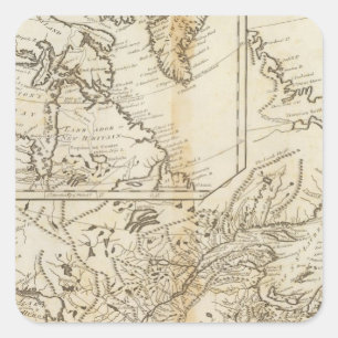 British Possessions in North America 2 Vierkante Sticker