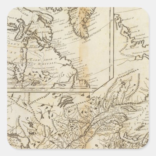 British Possessions in North America 2 Vierkante Sticker (Voorkant)