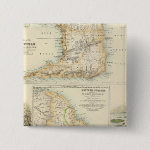 British Possessions on the North East Coast Vierkante Button 5,1 Cm