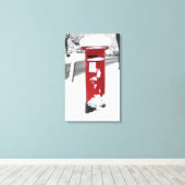 British Post Box Canvas Afdruk (Insitu (Houten vloer))