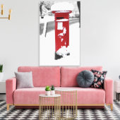 British Post Box Canvas Afdruk (Insitu (Woonkamer))