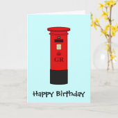 British Post Box Kaart (Gele Bloem)