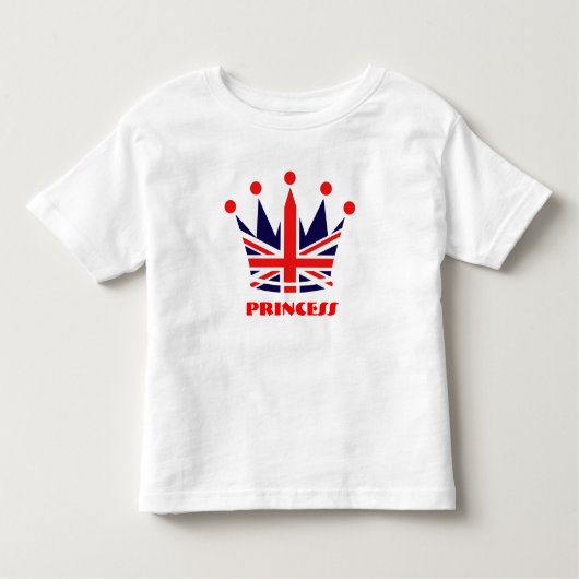 British Princess Crown Kinder Shirts (Voorkant)
