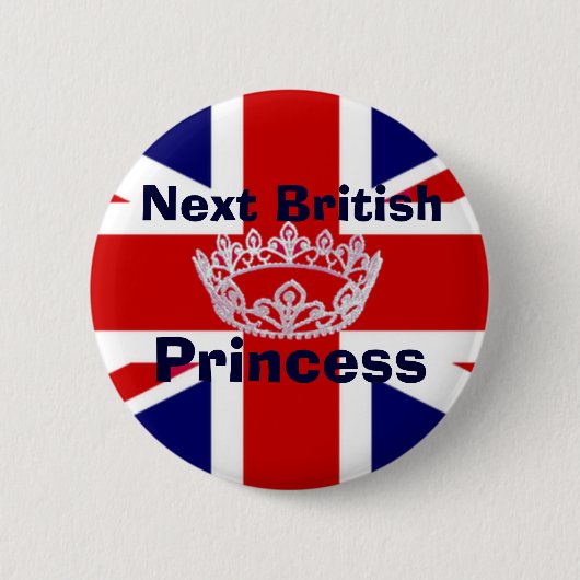 British Princess Crown Pin Button (Voorkant)