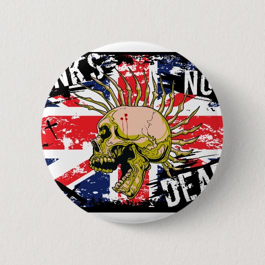 British Punk Not Dead Ronde Button 5,7 Cm (Voorkant)