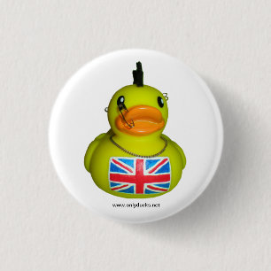 British Punk Rubber Duck Pin Ronde Button 3,2 Cm