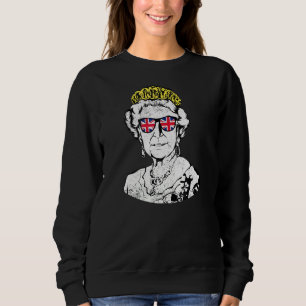 British Queen Sunbries Crown Union Jack Meme Trui