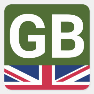 British Racing Green Vierkante Sticker